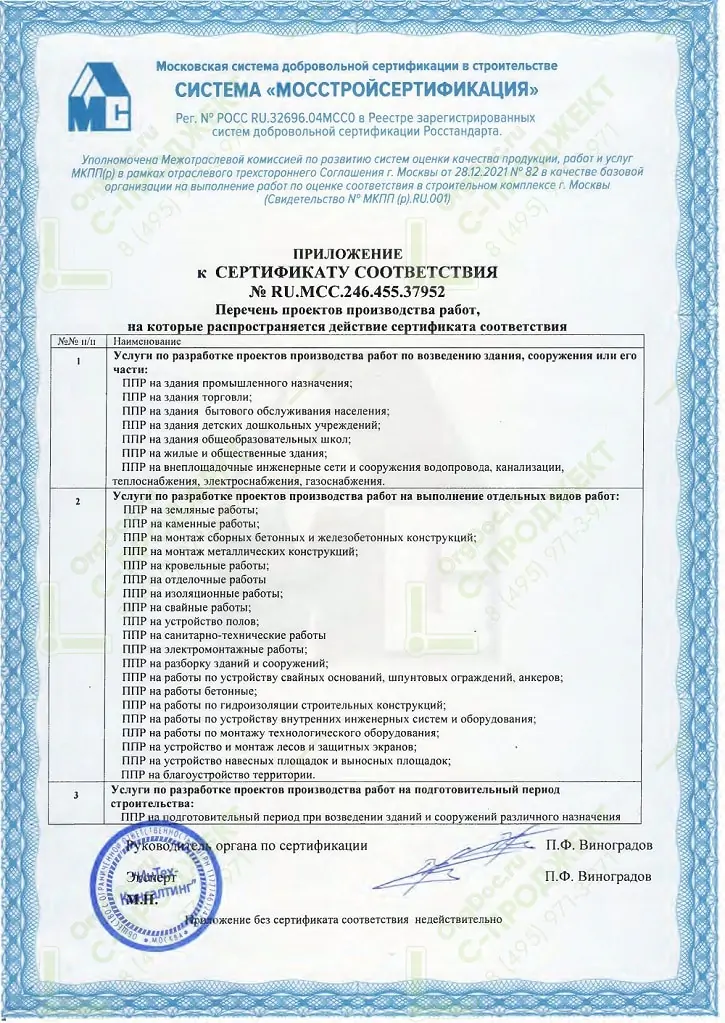 Сертификат на разработку ППР лист 2